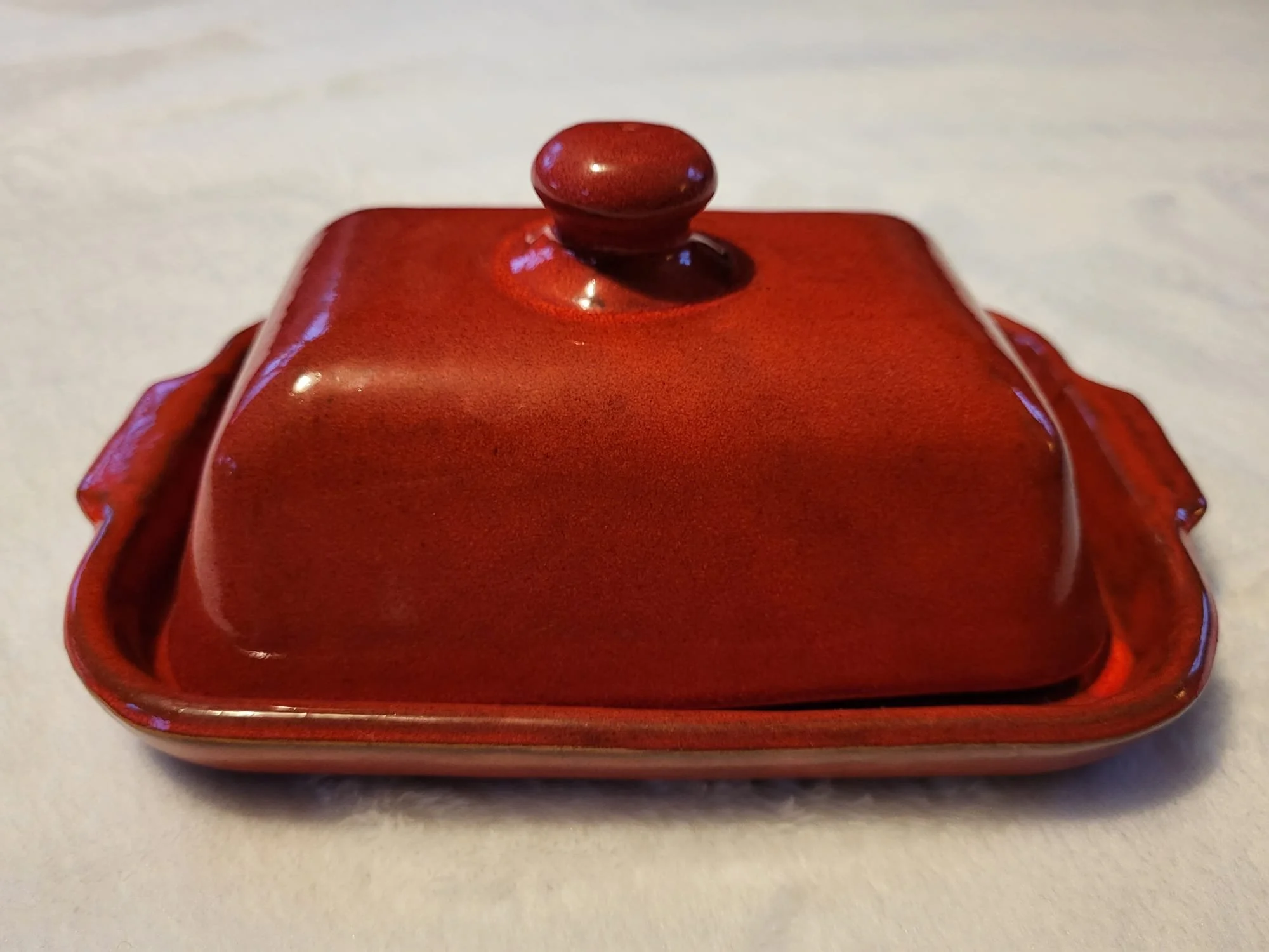 Fiesta covered top butter dish